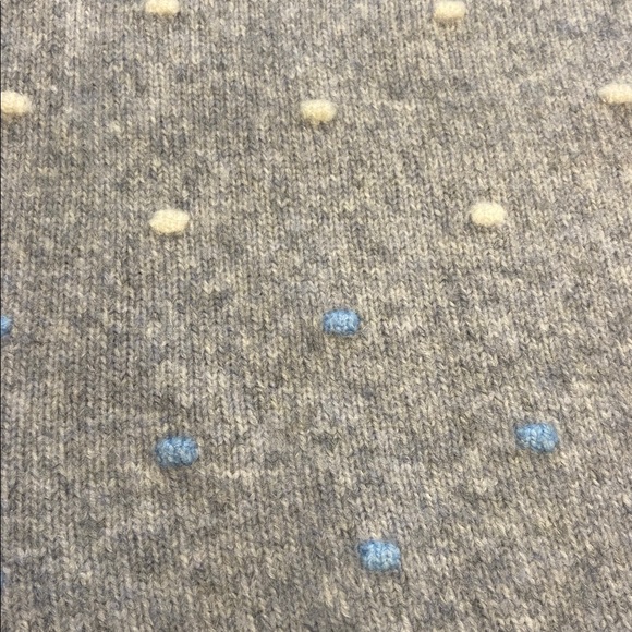 LOFT Gray Sweater with Pastel Dots - Picture 9 of 14